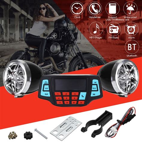 Motosiklet mp3 çalar bluetooth işıklı radyo alarm türkçe